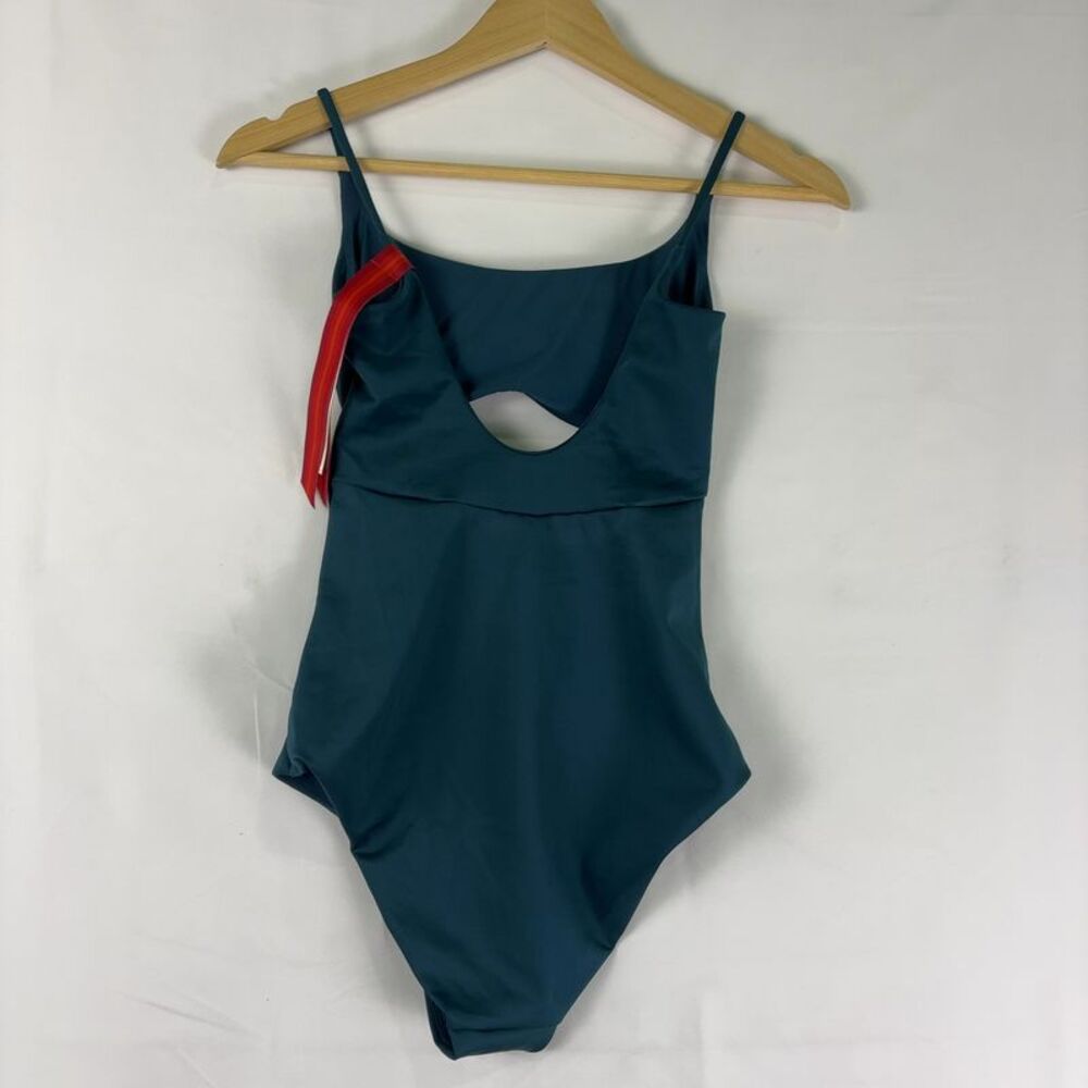 Left On Friday Teal Cutout One-Piece Swimsuit - Picture 2 of 4